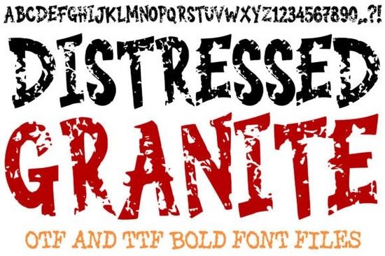Distressed Granite Font